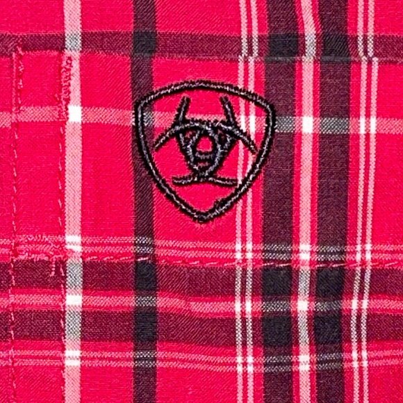 ARIAT Pro Series Fitted Button Down‎ Long Sleeve Plaid Shirt XXL Western Cowboy - Picture 6 of 10